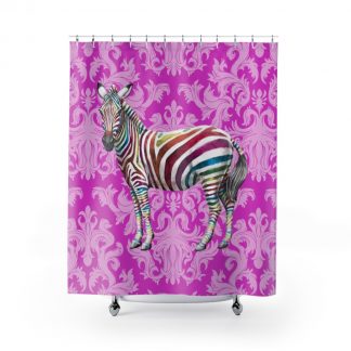 Skittles the Zebra - Zebra Shower Curtain